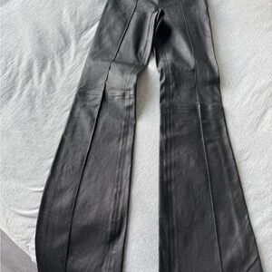 Helmut Lang Lambskin Size Zip Leather Boot Cut Pants - Size 2